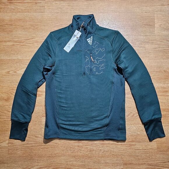 Adidas X-City Cold Ready Running Jacket Sweatshirt Men's S Green Black HF6384 - Picture 3 of 16